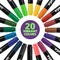 20 Color Dual Tip Fabric &#x26; T-Shirt Marker Set-Double-Ended Fabric Markers with Chisel Point and Fine Point Tips